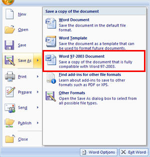 microsoft office save as button